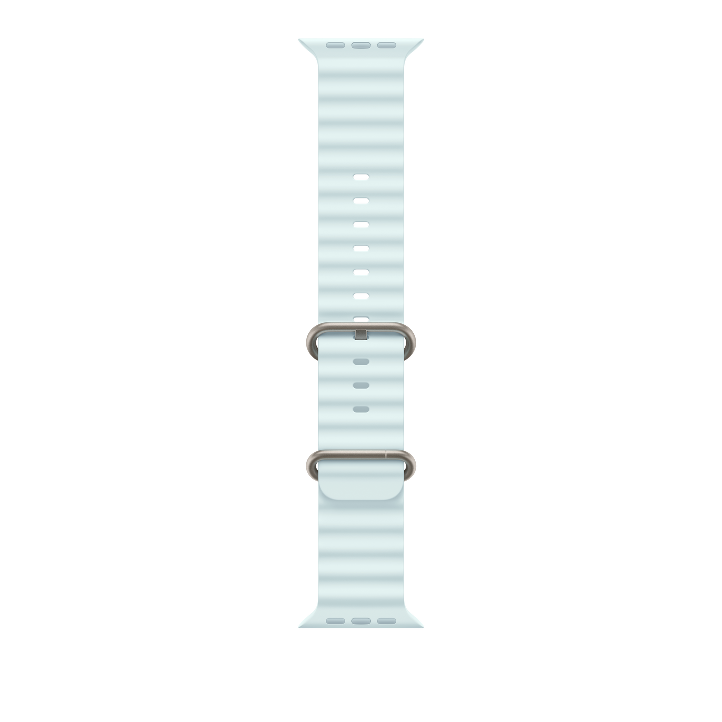 49mm Eisblaues Ocean Armband – Titan Natur Finish