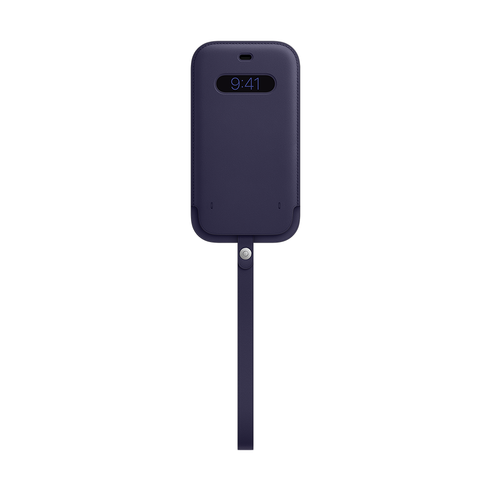 Apple Lederhülle mit MagSafe für iPhone 12 Pro Max – Tiefviolett