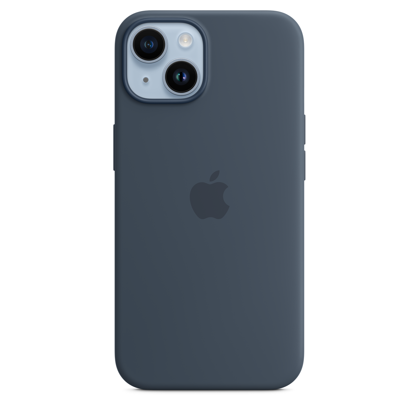 iPhone 14 Silikon Case mit MagSafe – Sturmwolkenblau