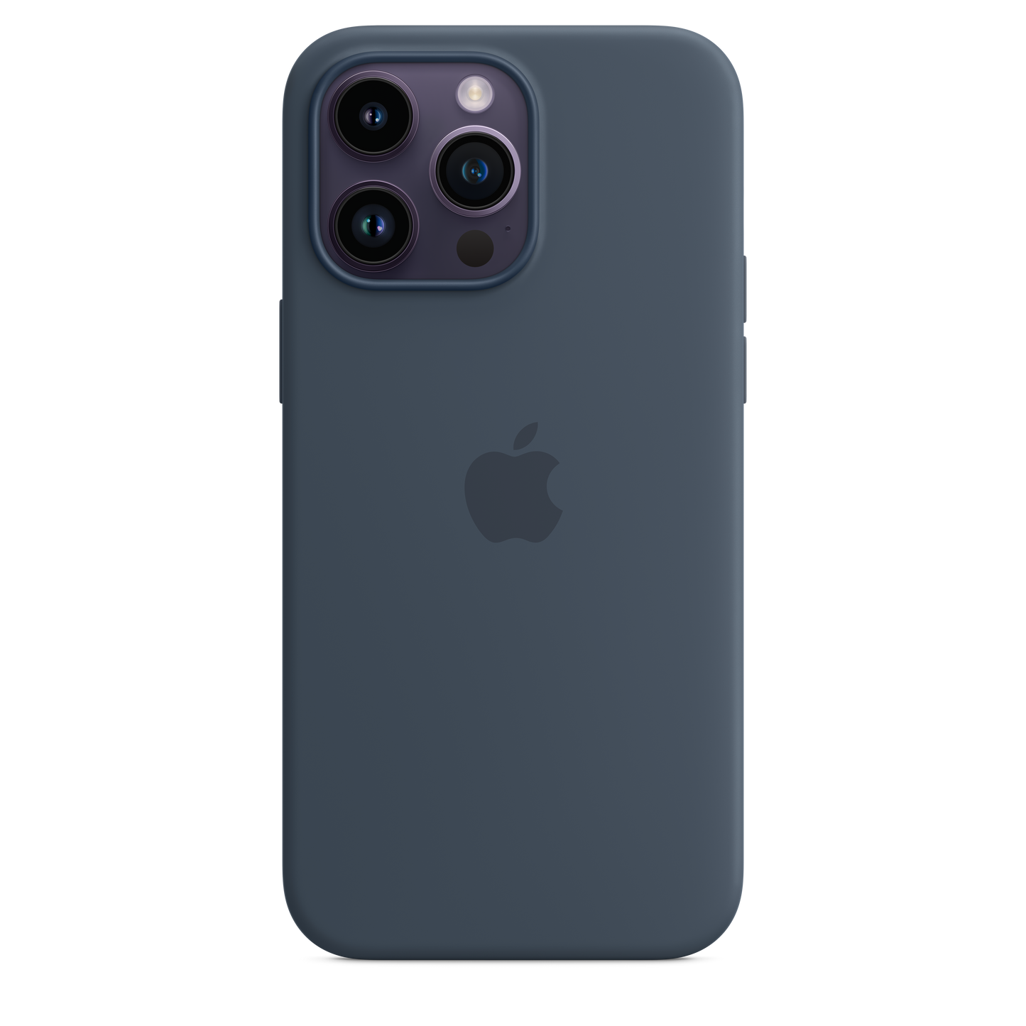 iPhone 14 Pro Max Silikon Case mit MagSafe – Stürmisch Blau