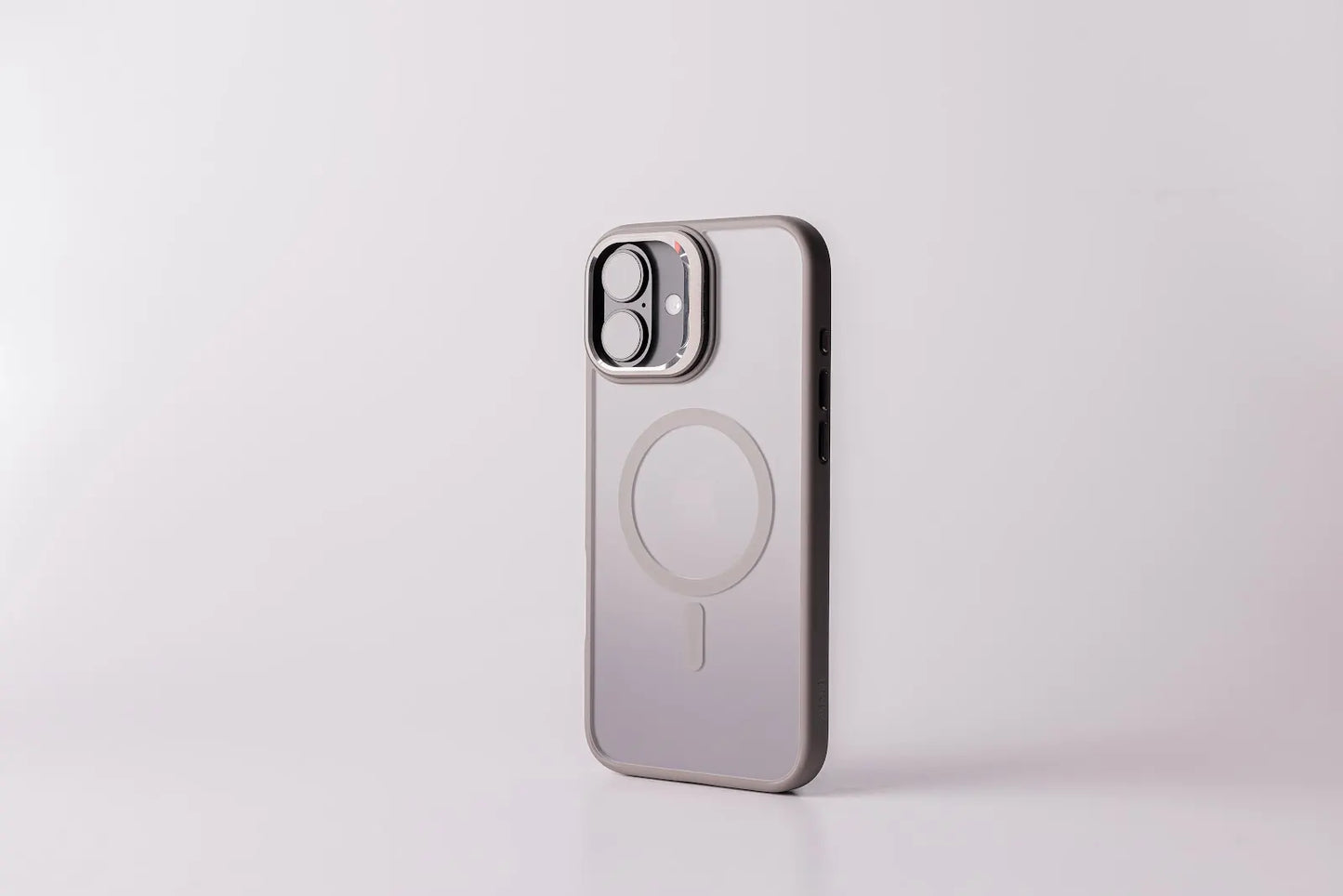 Tekne CLEAR Hülle mit Kameraständer für iPhone 16 Plus | Schlank, Transparent & Kratzfest - Grau