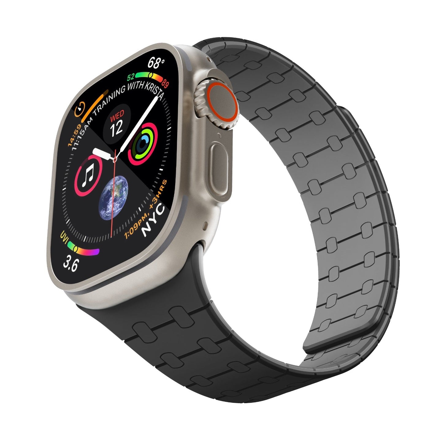 Pulse Wendbares Magnet-Armband-Schwarz+Rot