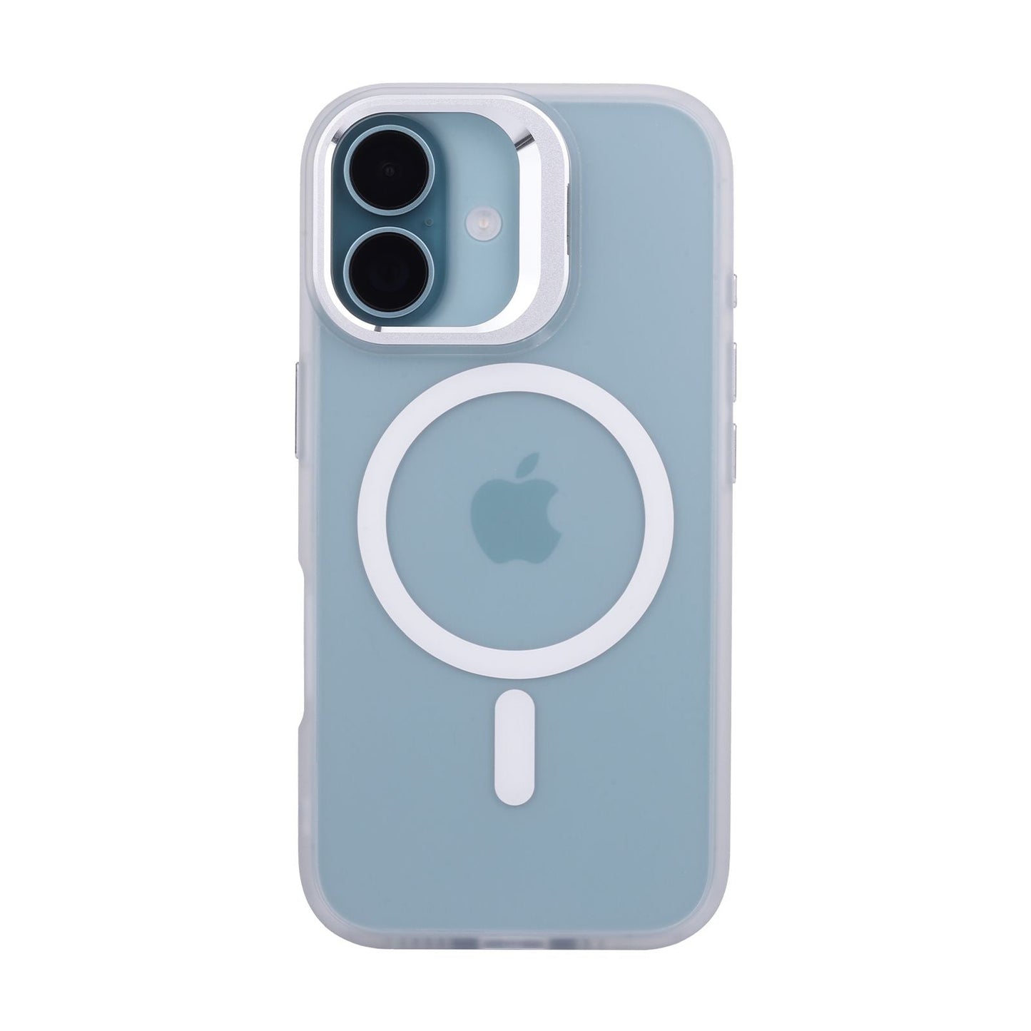 Tekne Klare Hülle mit Kameraständer für iPhone 16 | Schlank, Transparent & Kratzfest - Weiß