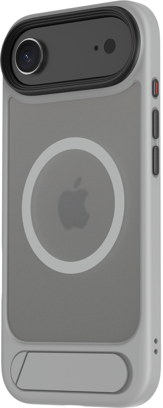 TEKNE Hybrid Frost Matte with stand Hülle für iPhone 17 Air-Grey