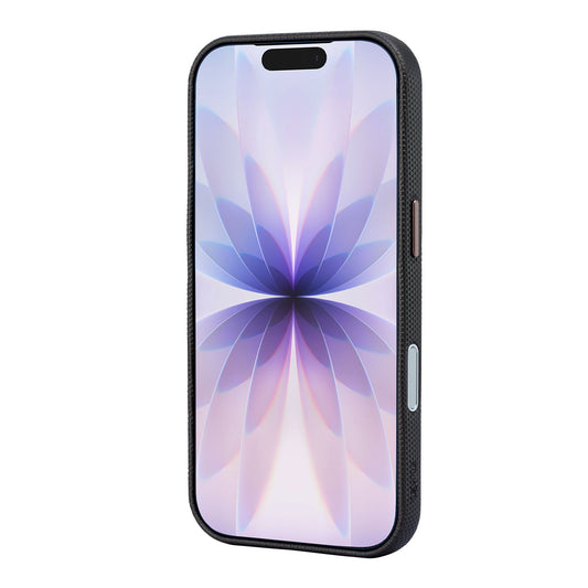 Tekne Textura Vegane Lederhülle für iPhone 17 Pro-Grau
