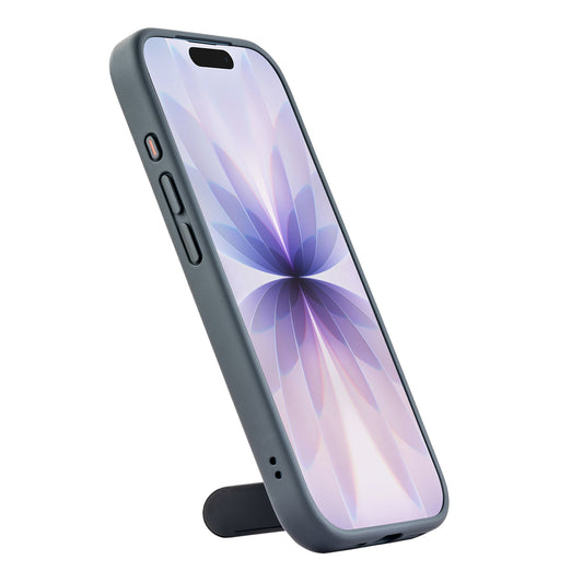 TEKNE Hybrid Frost Matte mit Ständer Hülle für iPhone 17 – Schwarz