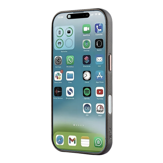 Tekne Textura Vegane Lederhülle für iPhone 17 – Grau