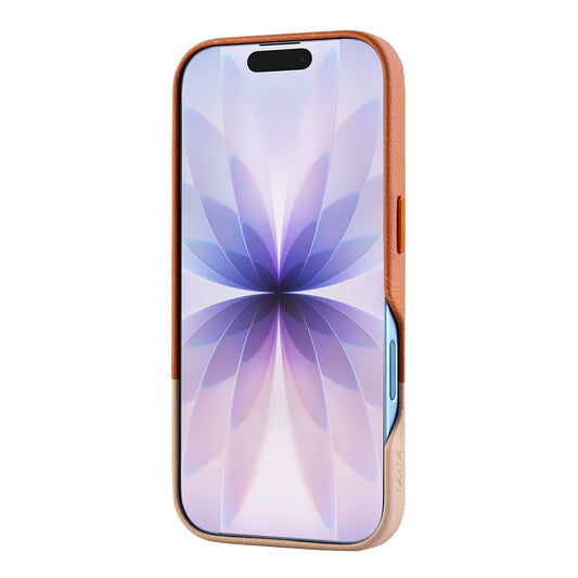TEKNE DualTone Vegan Lederhülle für iPhone 17-Braun