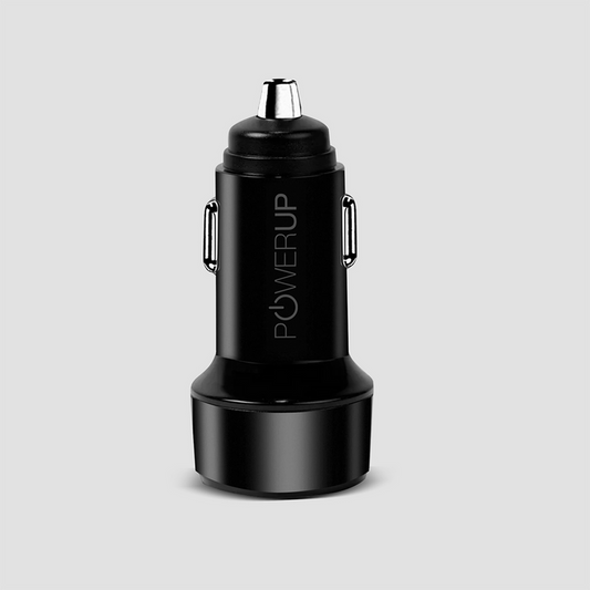 Powerup Typ-C 30W Schnellladegerät für Autos – Schwarz