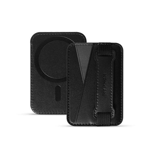 HYPHEN MagSafe Wallet – Dual Pocket mit Griff – Schwarz