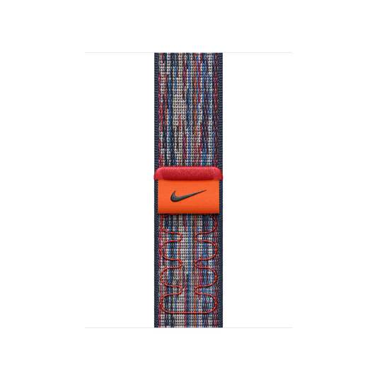 40mm blau/rotes Nike Sport Loop