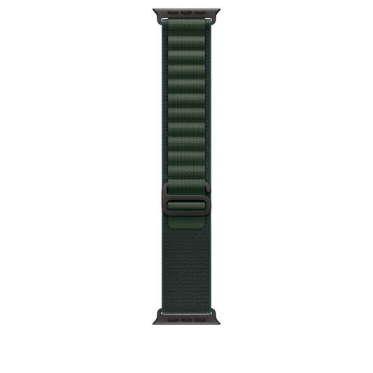 49mm Dunkelgrünes Alpine Loop – Groß – Schwarzes Titangehäuse