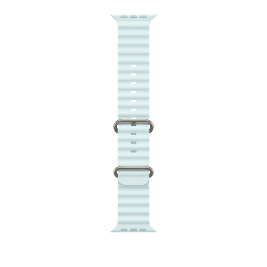 49mm Eisblaues Ocean Armband – Titan Natur Finish