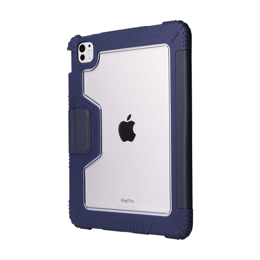 Tekne Stoßfeste Kunstlederhülle für iPad Pro 11 M4 | Standfunktion | Fallschutz – Blau