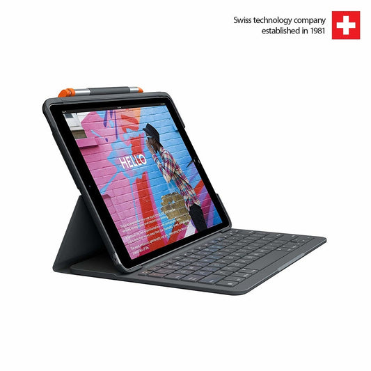 Logitech SLIM FOLIO – Tastaturhülle mit Bluetooth für iPad