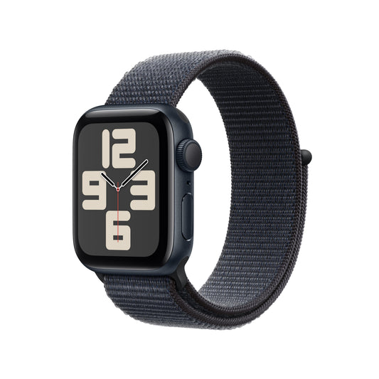 Apple Watch SE GPS 40mm Aluminiumgehäuse Mitternacht mit Sport Loop in Tintenblau
