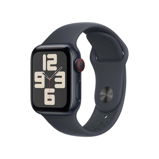 Apple Watch SE GPS + Cellular 40mm Aluminiumgehäuse Mitternacht mit Sportarmband Mitternacht – M/L