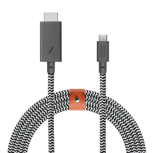 NATIVE UNION Belt Cable C-HDMI – Zebra (3 m)