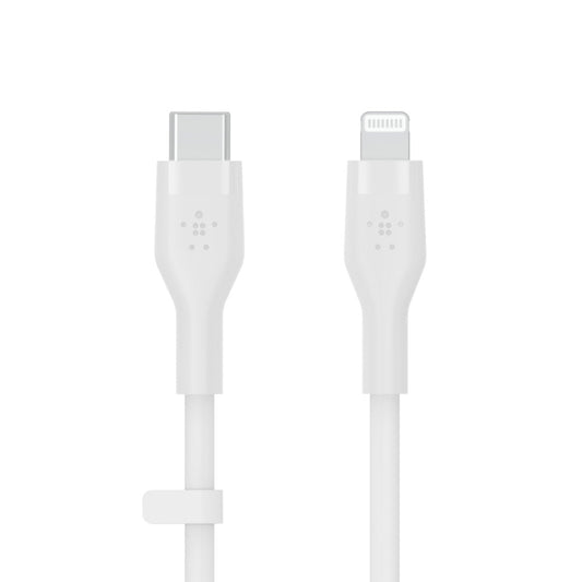 Belkin BOOST↑CHARGE™ Flex USB-C-Kabel mit Lightning Connector – Weiß