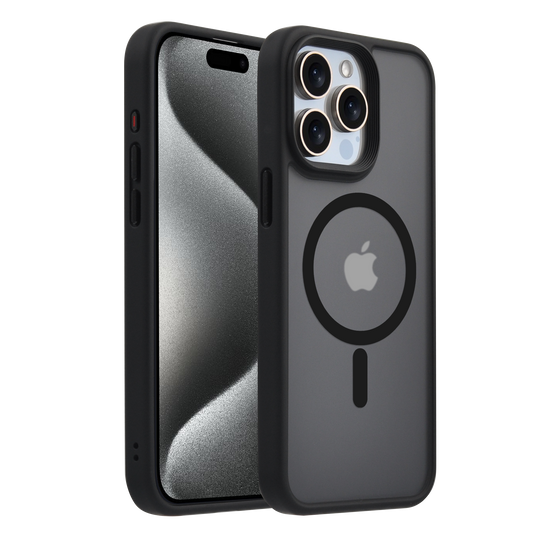 Pulse FROSTED Hülle für iPhone 15-Schwarz