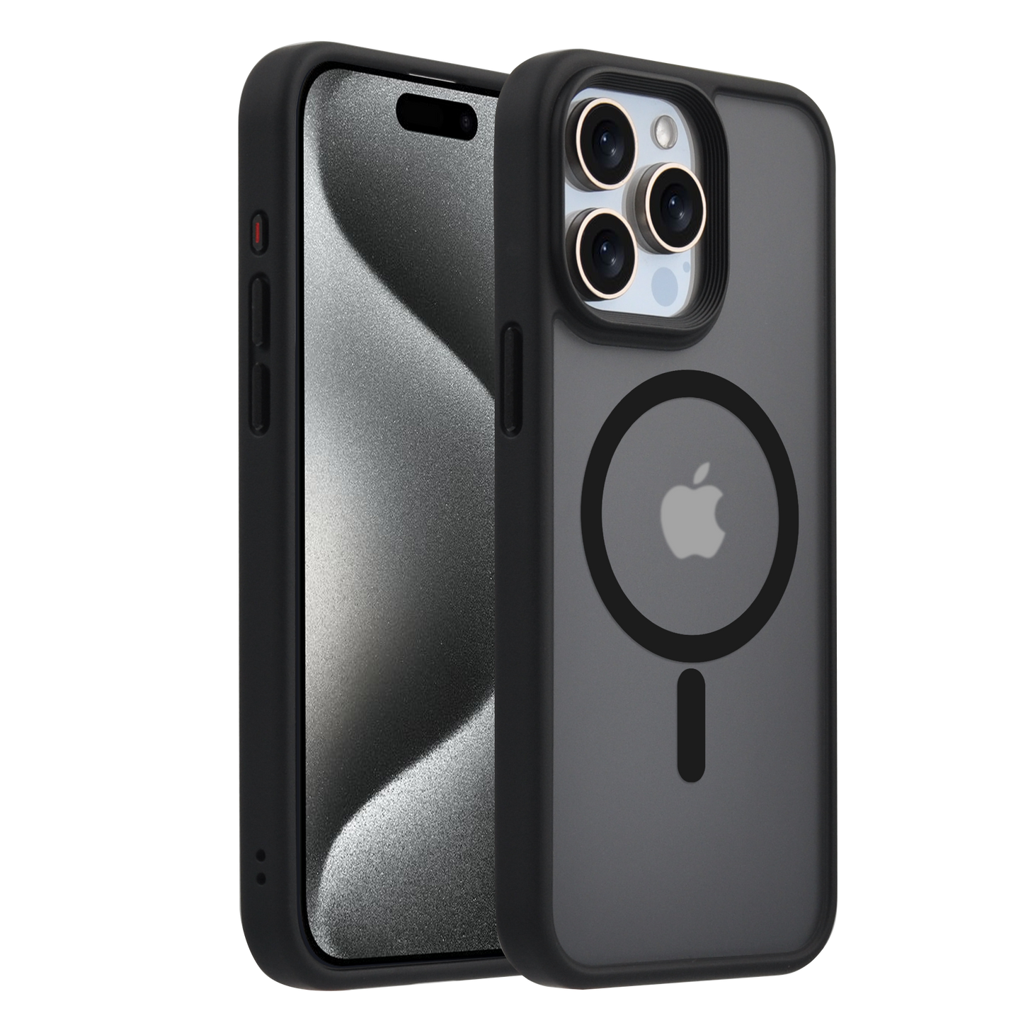 Pulse FROSTED Hülle für iPhone 15 Pro Max – Schwarz