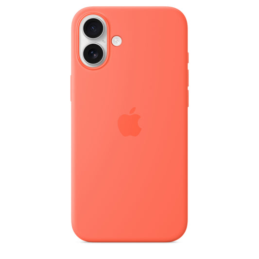 iPhone 16 Plus Silikon Case mit MagSafe – Tangerine