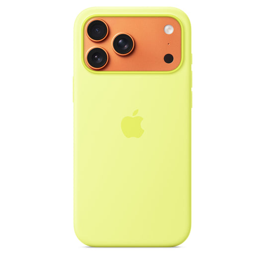 iPhone 17 Pro Max Silikon Case mit MagSafe – Neongelb