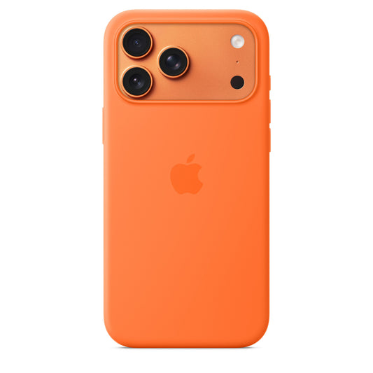 iPhone 17 Pro Max Silikon Case mit MagSafe – Orange