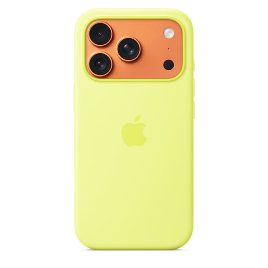 iPhone 17 Pro Silikon Case mit MagSafe – Neongelb