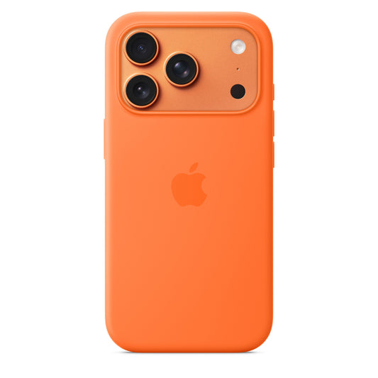 iPhone 17 Pro Silikon Case mit MagSafe – Orange