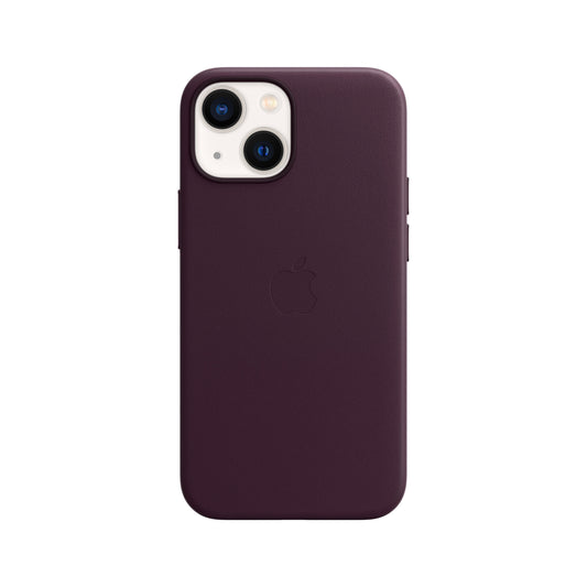 iPhone 13 mini Leder Case mit MagSafe - Dark Cherry