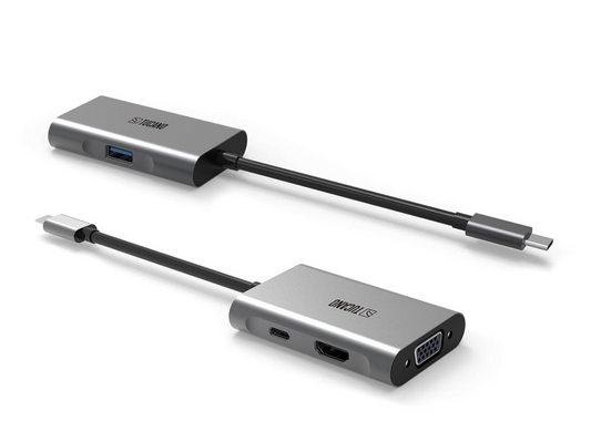 Tucano 4IN1 USB TYPC HUB MIT HDMI, VGA, PD SP GR PZ