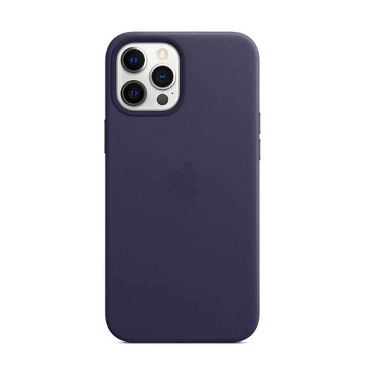 Apple Leder Case mit MagSafe für iPhone 12 Pro Max - Deep Violet
