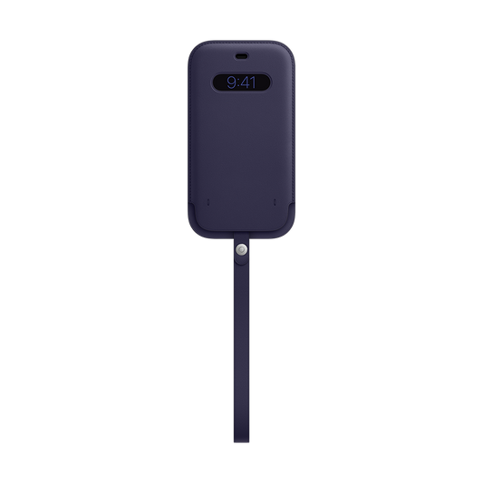Apple Lederhülle mit MagSafe für iPhone 12 Pro Max – Tiefviolett