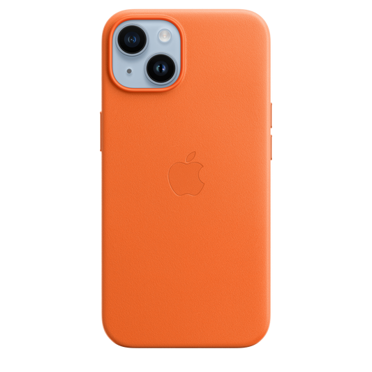 iPhone 14 Leder Case mit MagSafe - Orange