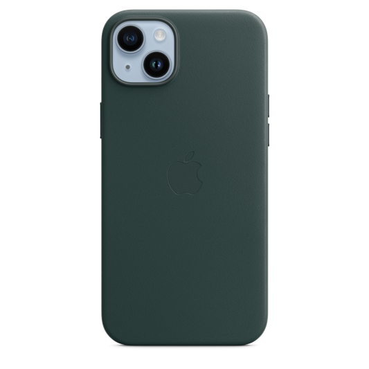 iPhone 14 Plus Leder Case mit MagSafe – Tannengrün