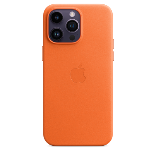iPhone 14 Pro Max Leder Case mit MagSafe – Orange