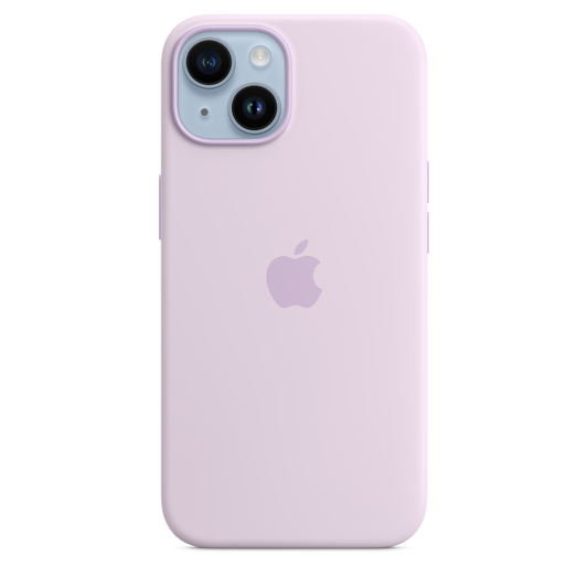 iPhone 14 Silikon Case mit MagSafe - Flieder