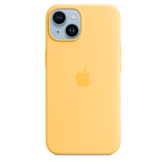 iPhone 14 Silikon Case mit MagSafe – Sonnengelb