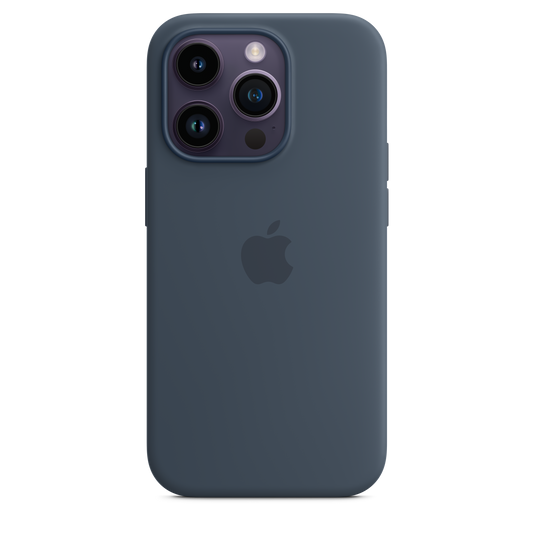 iPhone 14 Pro Silikon Case mit MagSafe - Sturmwasser