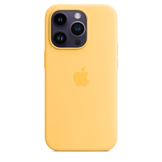 iPhone 14 Pro Silikon Case mit MagSafe – Sonnengelb