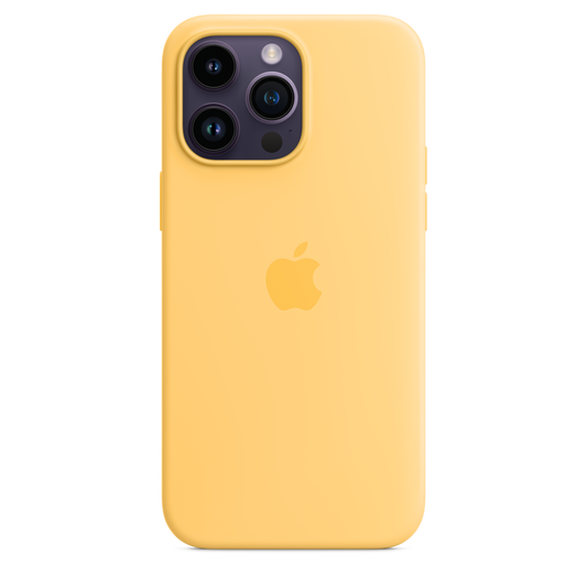 iPhone 14 Pro Max Silikon Case mit MagSafe – Sonnengelb
