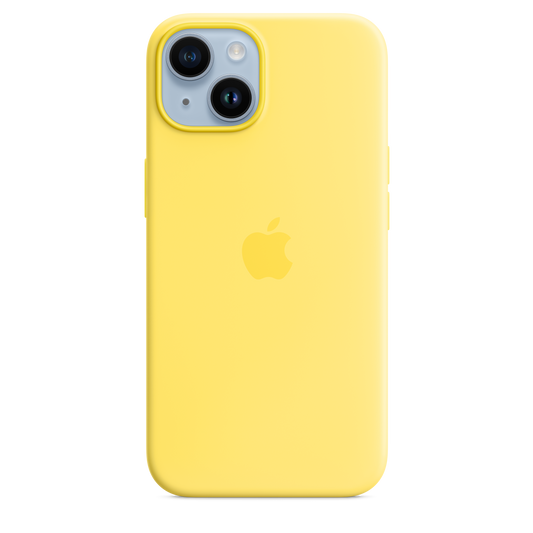 iPhone 14 Silikon Case mit MagSafe – Kanariengelb