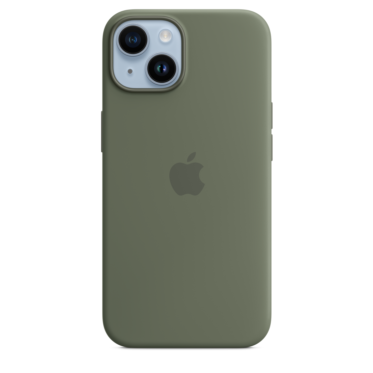 iPhone 14 Silikon Case mit MagSafe – Olive