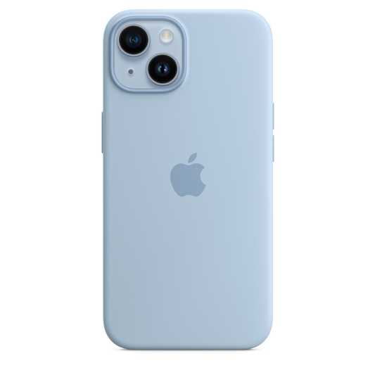 iPhone 14 Silikon Case mit MagSafe – Himmelblau