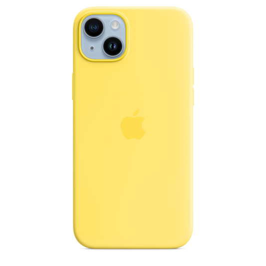 iPhone 14 Plus Silikon Case mit MagSafe – Kanariengelb
