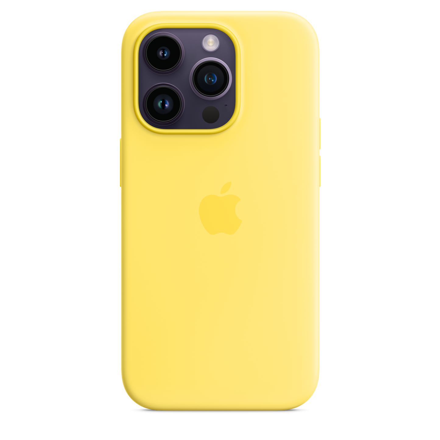 iPhone 14 Pro Silikon Case mit MagSafe – Kanariengelb