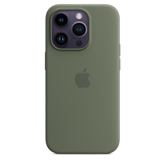 iPhone 14 Pro Silikon Case mit MagSafe – Olive