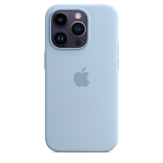 iPhone 14 Pro Silikon Case mit MagSafe – Himmelblau