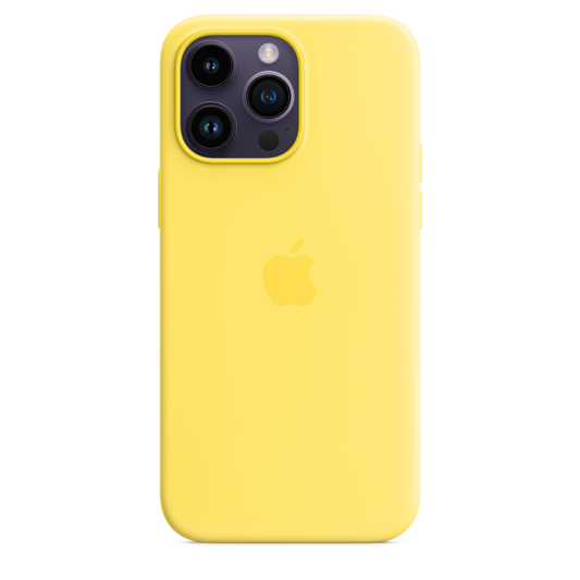 iPhone 14 Pro Max Silikon Case mit MagSafe – Kanariengelb